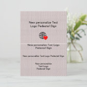 Nieuwe platte uitnodiging Aanpassen eigen (Staand voorkant)