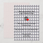 Nieuwe platte uitnodiging Aanpassen eigen (Voorkant / Achterkant)