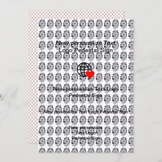 Nieuwe platte uitnodiging Aanpassen eigen (Voorkant / Achterkant)