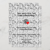 Nieuwe platte uitnodiging Aanpassen eigen (Voorkant / Achterkant)