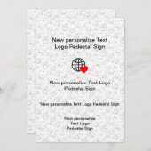 Nieuwe platte uitnodiging Aanpassen eigen (Voorkant / Achterkant)