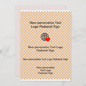 Nieuwe platte uitnodiging Maak je eigen (Voorkant / Achterkant)