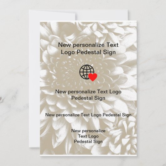 Nieuwe platte uitnodiging Maak je eigen (Voorkant)