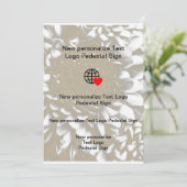 Nieuwe platte uitnodiging Maak je eigen (Staand voorkant)