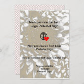 Nieuwe platte uitnodiging Maak je eigen (Voorkant / Achterkant)