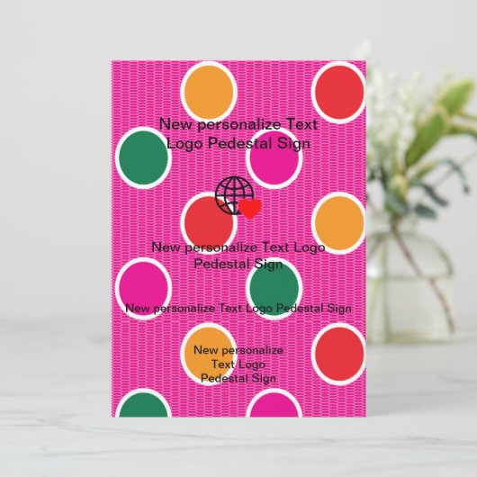 Nieuwe platte uitnodiging Maak je eigen (Staand voorkant)