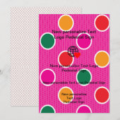 Nieuwe platte uitnodiging Maak je eigen (Voorkant / Achterkant)