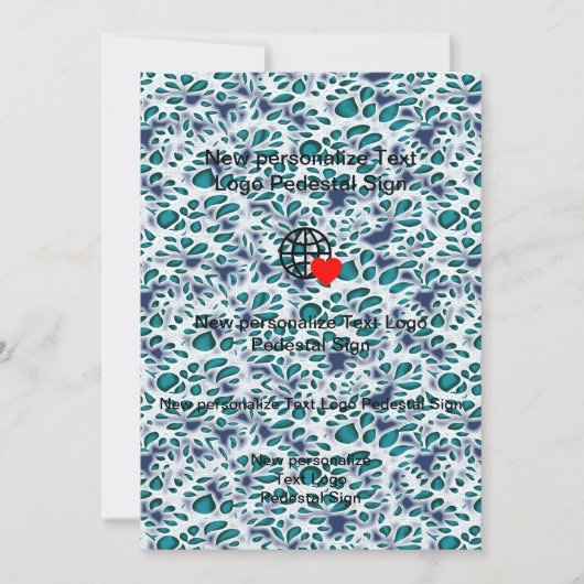 Nieuwe platte uitnodiging, maak je eigen kaart (Voorkant)