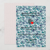 Nieuwe platte uitnodiging, maak je eigen kaart (Voorkant / Achterkant)