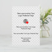 Nieuwe platte uitnodiging, maak je eigen kaart (Staand voorkant)