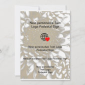 Nieuwe platte uitnodiging uw eigen aanpassen (Voorkant)