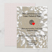 Nieuwe platte uitnodiging uw eigen aanpassen (Voorkant / Achterkant)