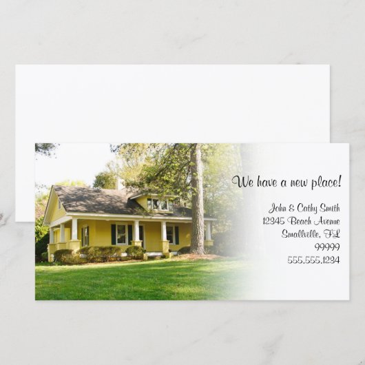 Nieuwe plek! Adreswijziging Aangepaste fotokaarten Aankondiging (Voorkant / Achterkant)