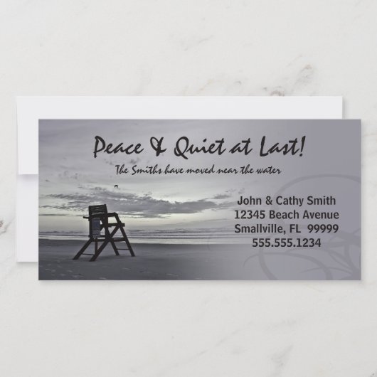 Nieuwe plek! Adreswijziging Aangepaste fotokaarten Aankondiging (Voorkant)