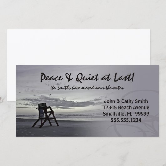 Nieuwe plek! Adreswijziging Aangepaste fotokaarten Aankondiging (Voorkant / Achterkant)