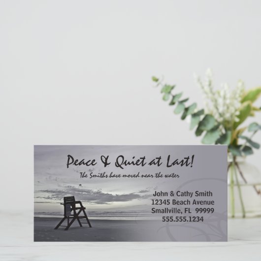 Nieuwe plek! Adreswijziging Aangepaste fotokaarten Aankondiging (Staand voorkant)