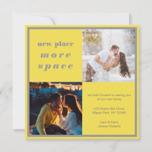 Nieuwe plek Meer ruimte 2 Foto Geel Grijze bewegin Aankondiging (Voorkant)