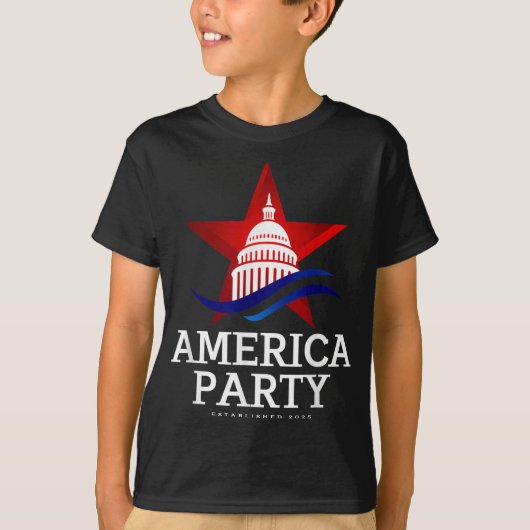 Nieuwe Politieke Partij Amerika Partij 25 Mannen V T-shirt (Voorkant)