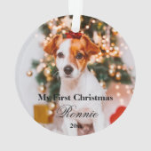 Nieuwe poppenkast eerste kerstversiering met foto ornament (achterkant)