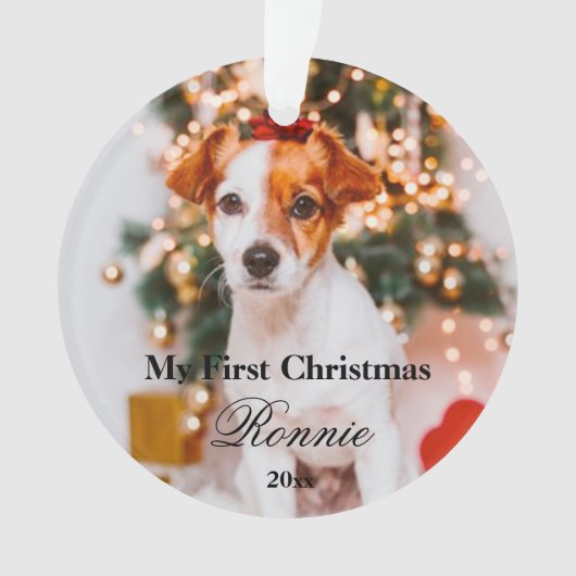 Nieuwe poppenkast eerste kerstversiering met foto ornament (voorkant)