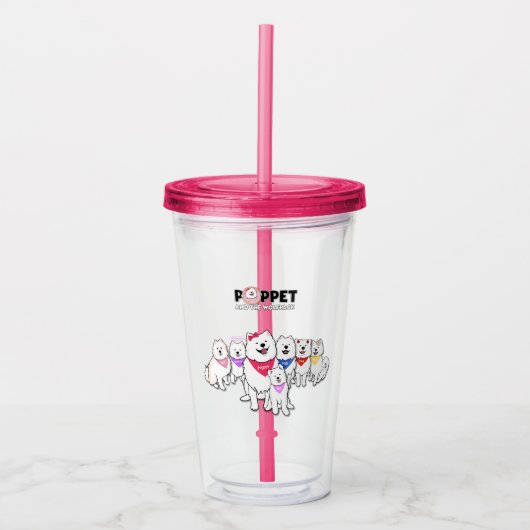 Nieuwe Poppet en de bende Acryl Drinkbeker (Voorkant)