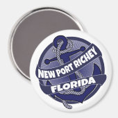 Nieuwe Port Richey Florida ankerwervelmagneet Magneet (Voorkant / Achterkant)