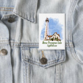 Nieuwe Presque Isle Lighthouse Waterverf - Michiga Button (Insitu)