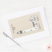 Nieuwe Presque Isle Vuurtoren - Michigan - SBD Rechthoekige Sticker (Envelop)