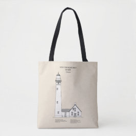 Nieuwe Presque Isle Vuurtoren - Michigan - SBD Tote Bag