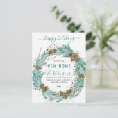 Nieuwe Prettige feestdagen vakantie Aankondigingskaart (Staand voorkant)