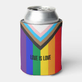 Nieuwe Pride vlag kleuren strepen venster cling Blikjeskoeler (Blikje Voorkant)