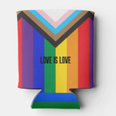 Nieuwe Pride vlag kleuren strepen venster cling Blikjeskoeler (Achterkant)