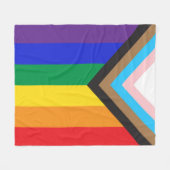 Nieuwe Pride vlag kleuren strepen venster cling Fleece Deken (Voorkant (Horizontaal))