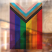 Nieuwe Pride vlag kleuren strepen venster cling Raamsticker (Vel 2)