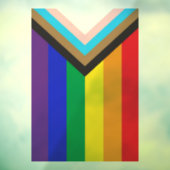 Nieuwe Pride vlag kleuren strepen venster cling Raamsticker (Vel 3)