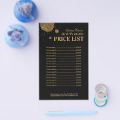 Nieuwe prijslijst voor zwarte en gouden schoonheid flyer (Enkel)