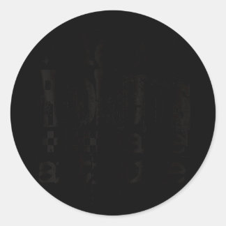 Nieuwe problemen zelfde houding retro grunge stree ronde sticker