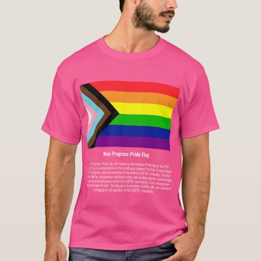 Nieuwe Progress Pride Flag #t-shirt #LGBTQ+ T-shirt (Voorkant)