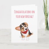 Nieuwe puppy-felicitaties kaart (Voorkant)