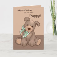Nieuwe Puppy Gefeliciteerd, Hond met Groen Lint
