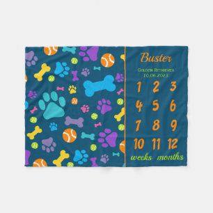 Nieuwe Puppy Hond Fotoshoot Milestone Deken