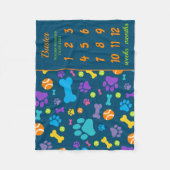 Nieuwe Puppy Hond Fotoshoot Milestone Deken (Voorkant)