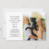 Nieuwe Puppy Huisdier Adoptie Fotoaankondiging Kaart (Voorkant)