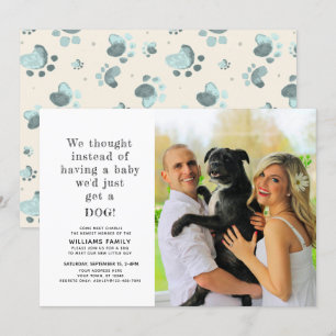 Nieuwe Puppy Huisdier Adoptie Fotoaankondiging Kaart