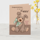 Nieuwe Puppy Religieuze Gefeliciteerd, Hond met Gr Kaart (Gele Bloem)