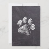 Nieuwe puppy - Rustic Pet Dog Photo Chalkboard Pup Aankondiging (Achterkant)