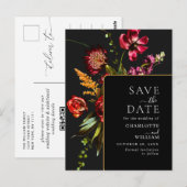 Nieuwe QR-code voor trouwkaart met bloemen Briefkaart (Voorkant / Achterkant)