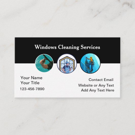 Nieuwe Raamwas Professioneel Service Visitekaartje (Voorkant)