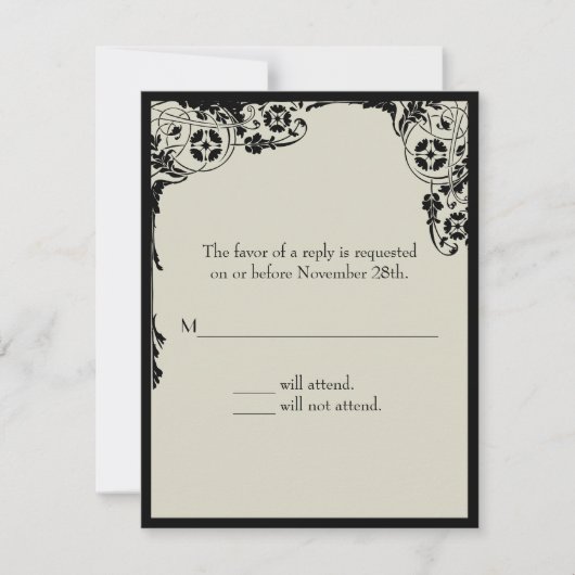 Nieuwe reactiekaart RSVP kaartje (Voorkant)