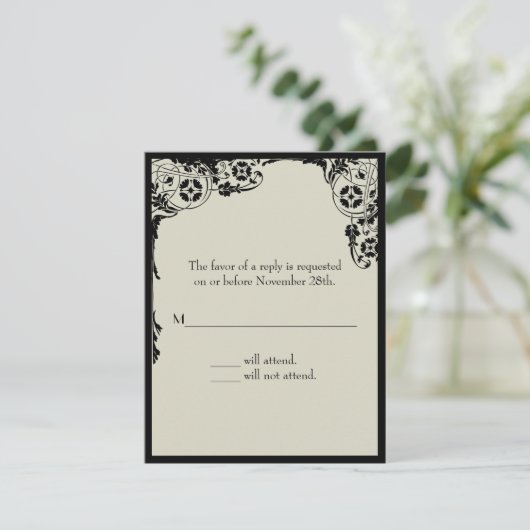 Nieuwe reactiekaart RSVP kaartje (Staand voorkant)